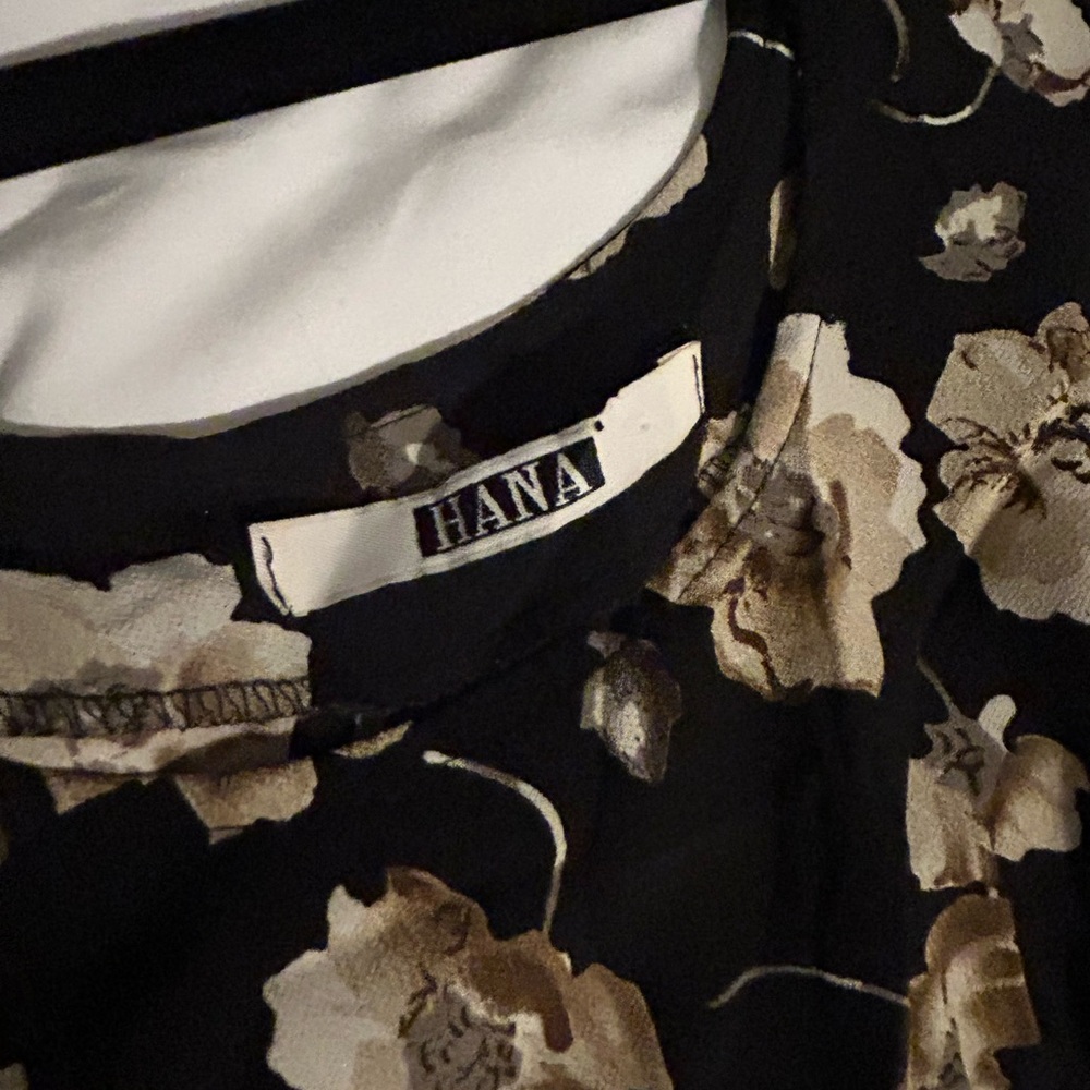 Vintage 90s Hana Empire Waist Floral Tie-Back Dress - Picture 4 of 8